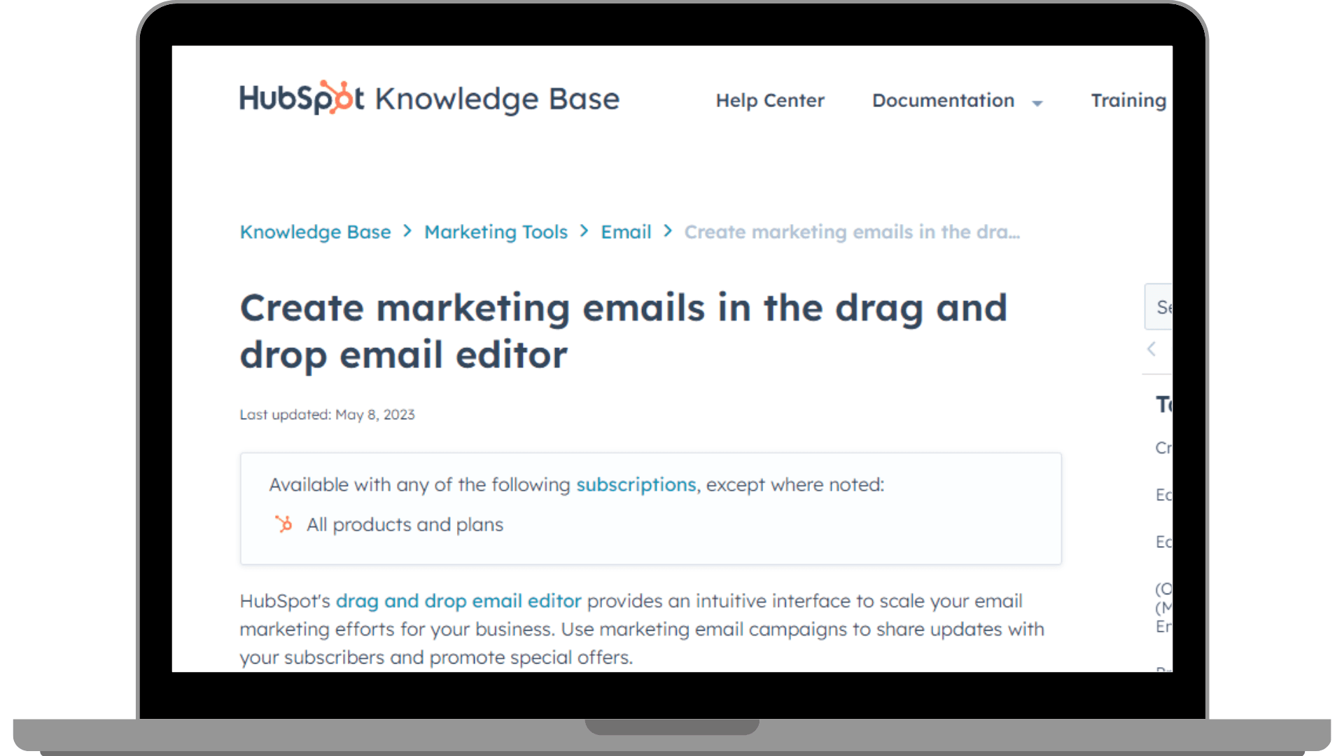 Create Marketing Emails with HubSpot.