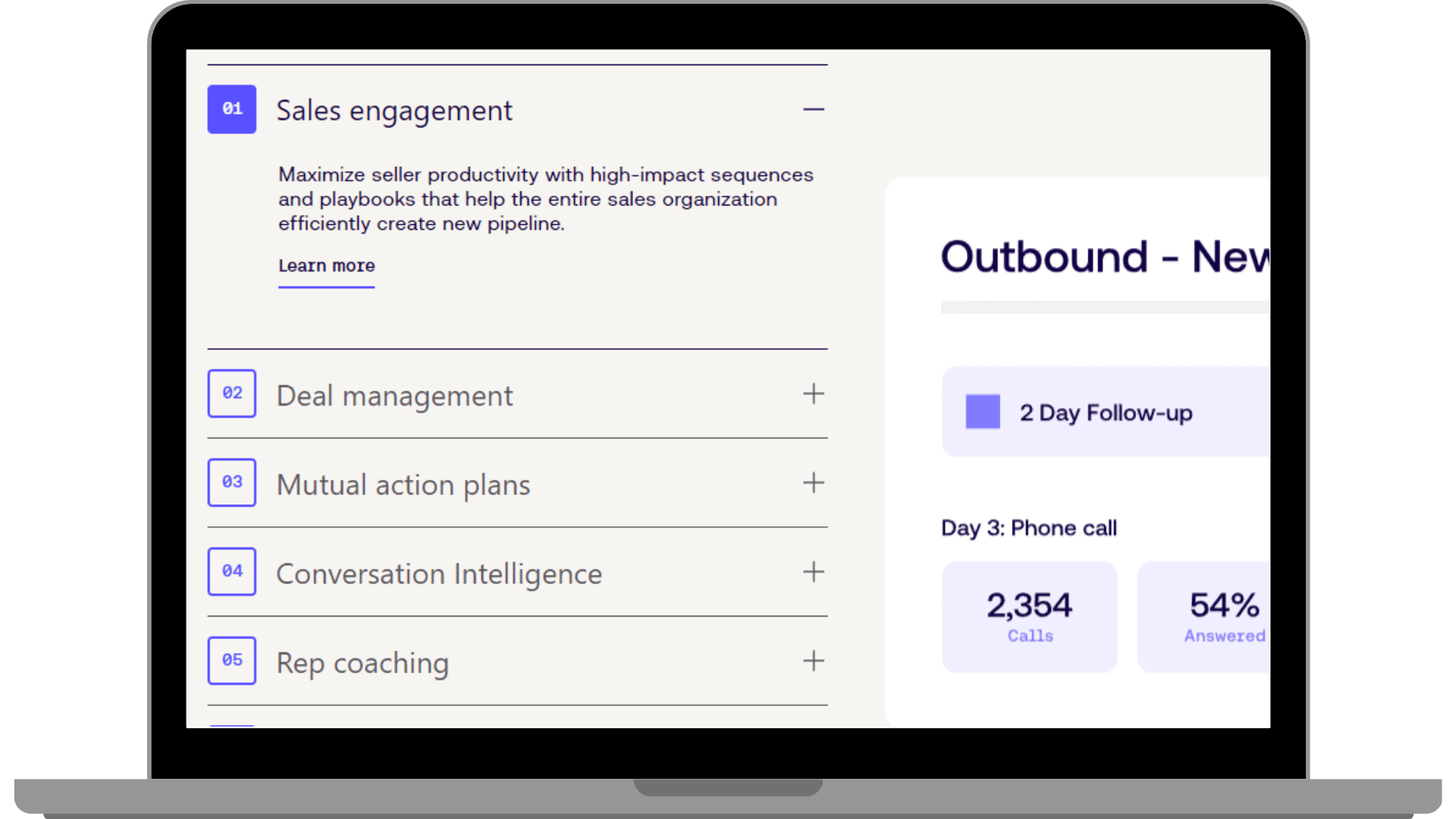 Platform of Outreach for sales engagement.