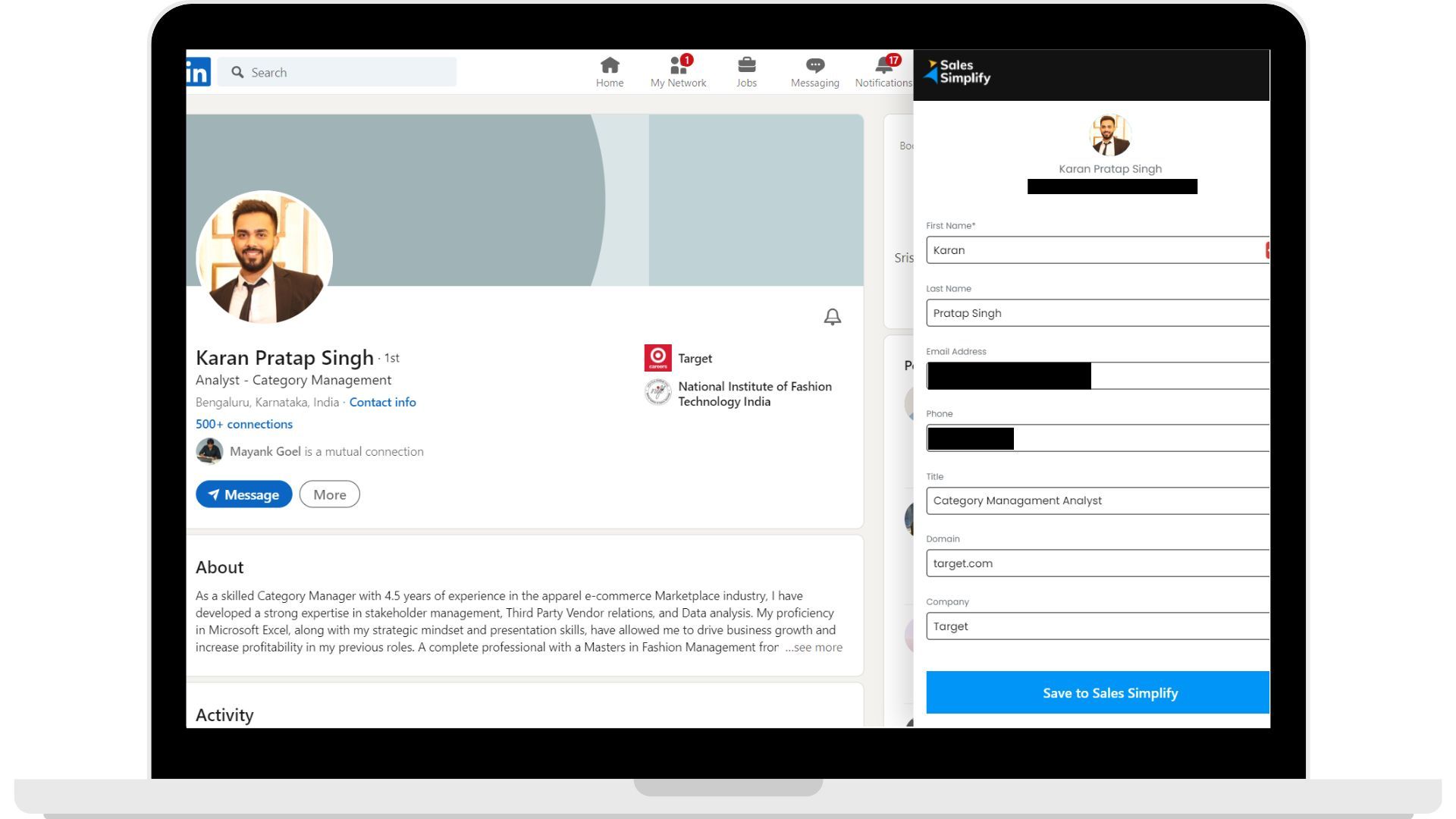 Easy to use Linkedin email finder chrome extension.