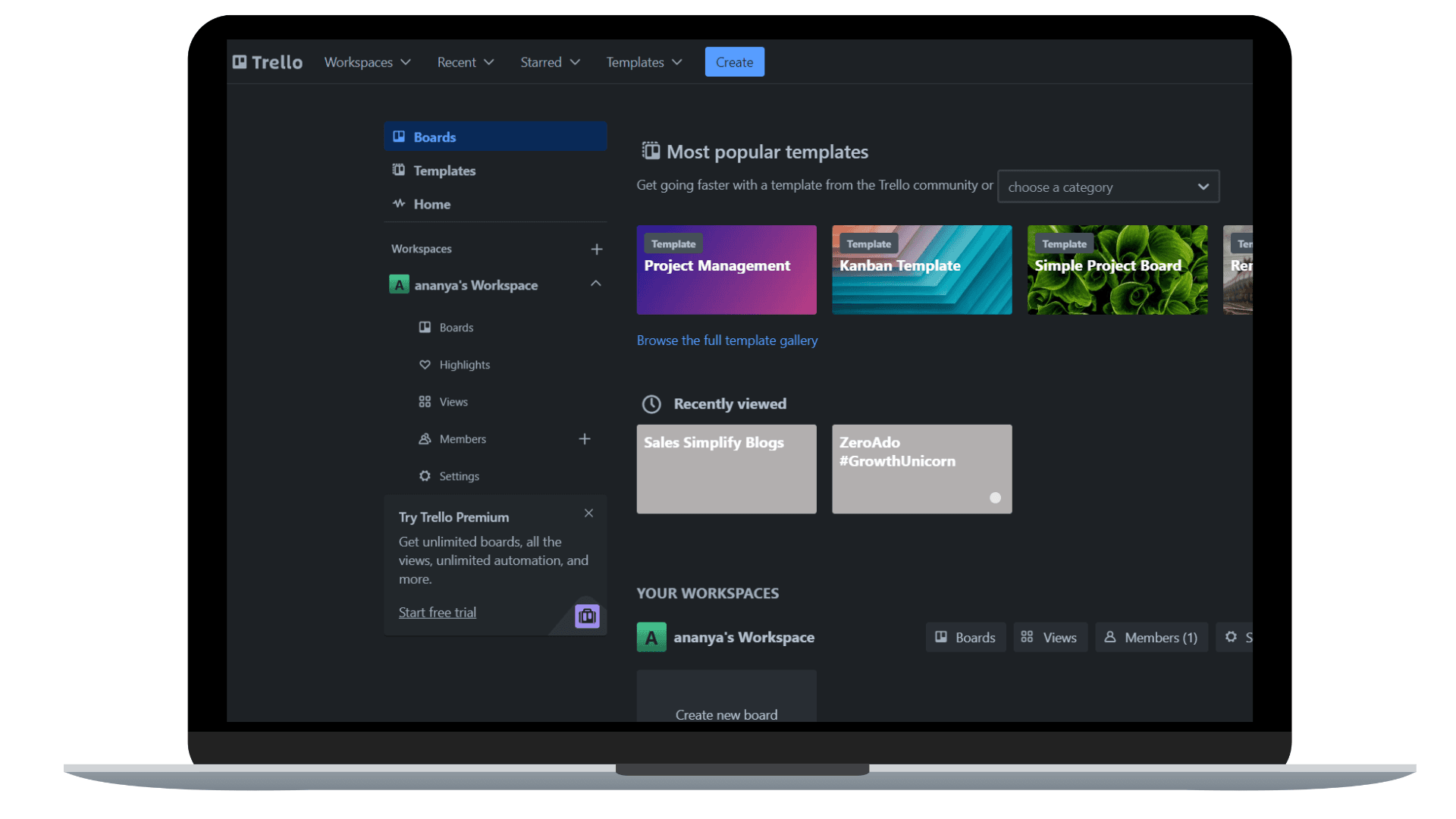 Trello - manage your remote sales team by creating tasks and tracking progress.