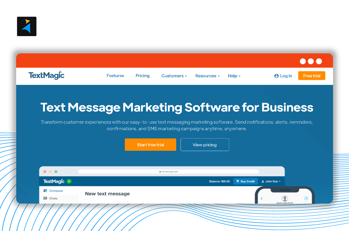 TextMagic, a lead nurturing tool.