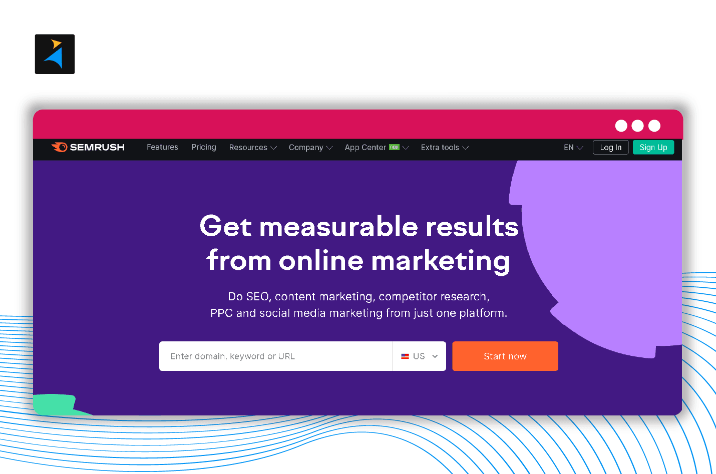 Semrush, a lead nurturing and monitoring tool.