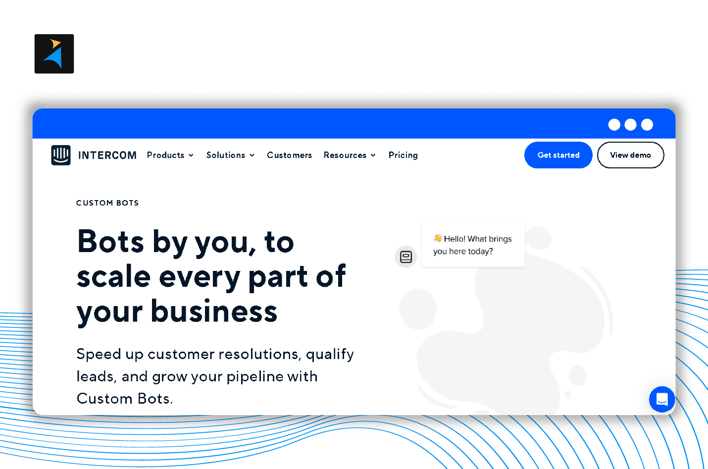 Intercom, one of the most famous lead nurturing tools.