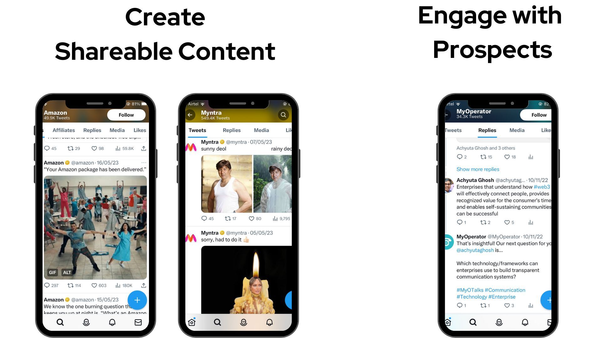 Engage with your customers in comments and by creating shareable content.