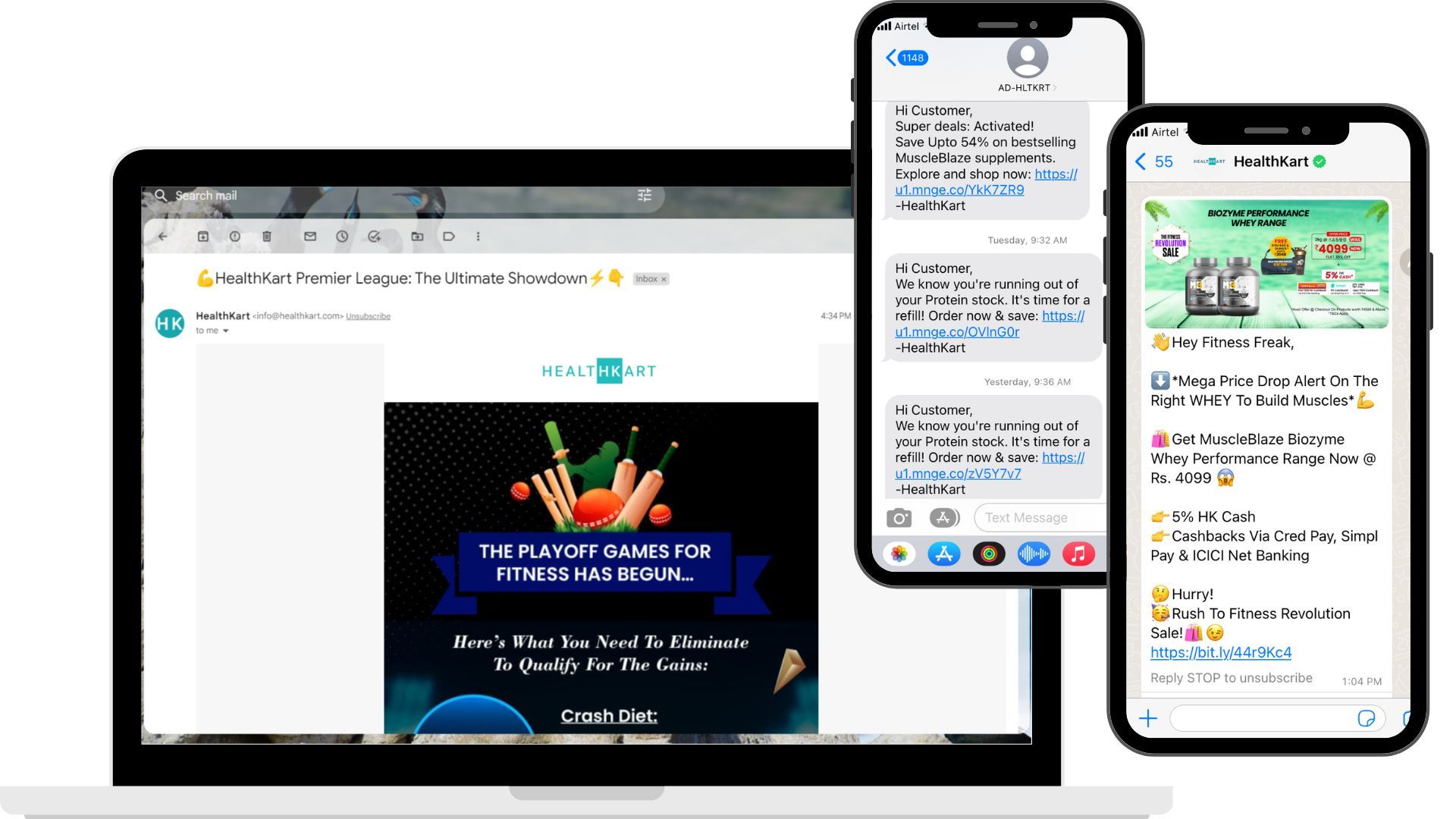 Multi-channel sales engagement by HealthKart.