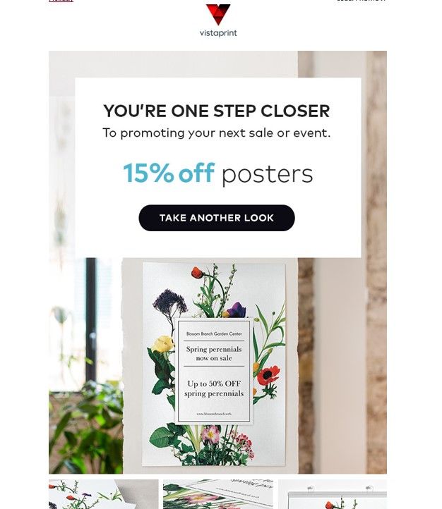 Vistaprint uses behavior segmentation to reach out to visitors who have previously visited its site.