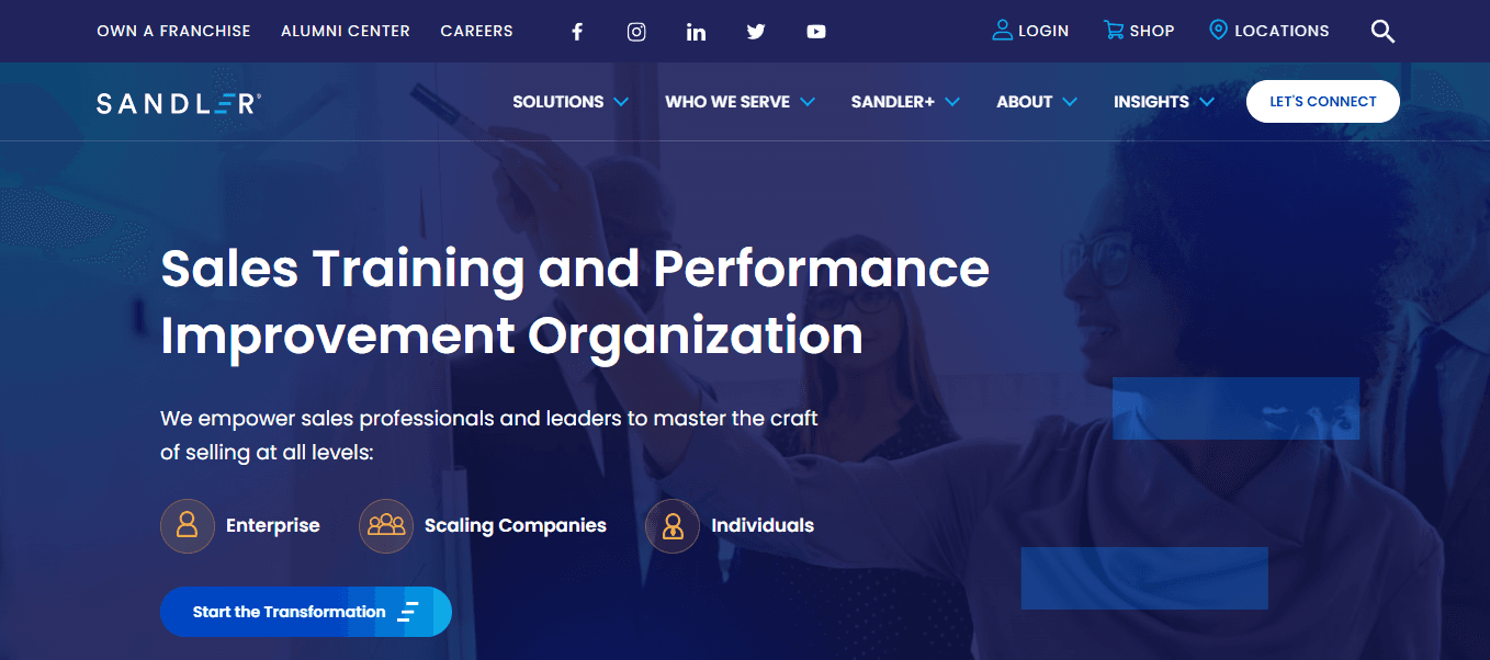 Sandler – a SaaS sales enablement platform.