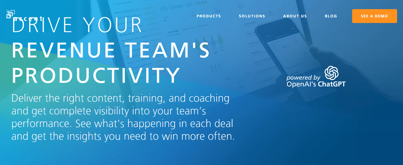 Accent – a SaaS sales enablement platform.