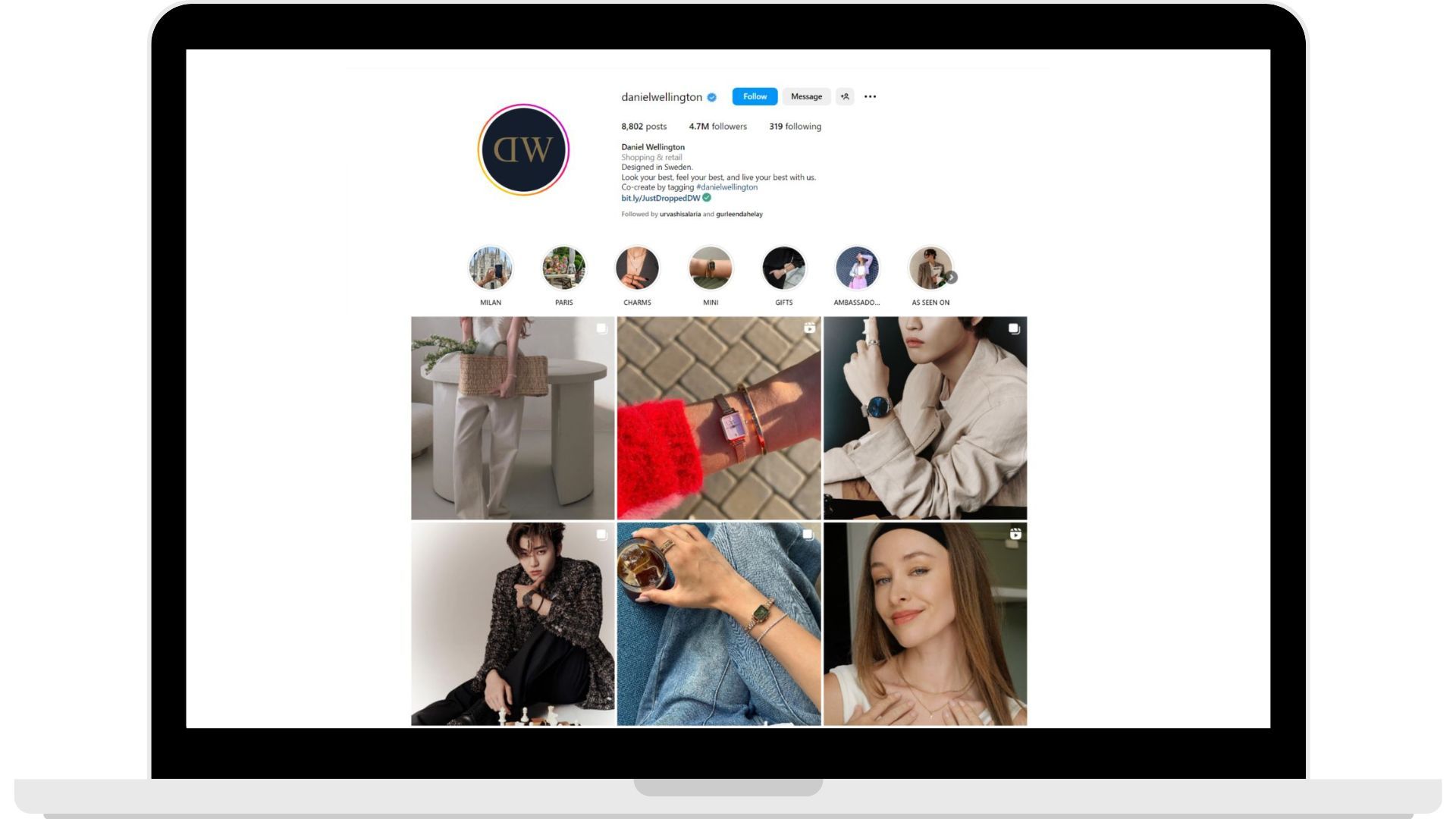 Daniel Wellington nailing influencer marketing.