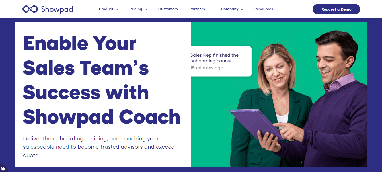 Showpad Coach - a micro-learning and sales coaching platform.