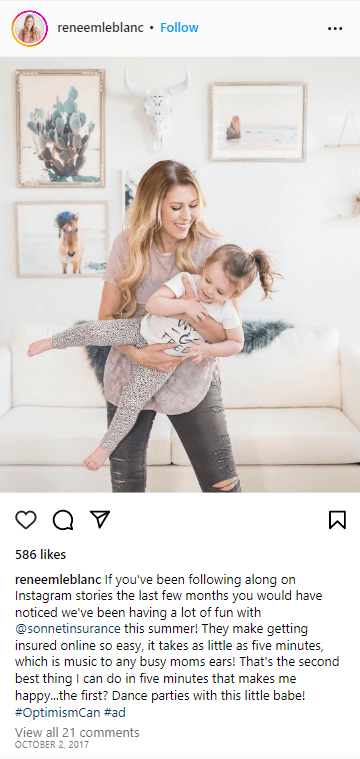 Renee Promoting Sonnet Insurance