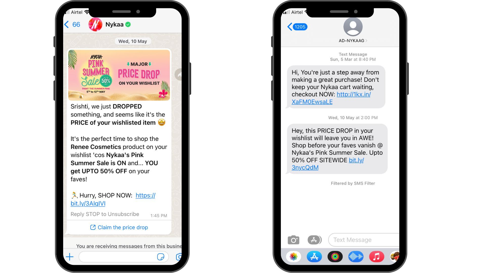 Nykaa does not give up until they get their customers to make a purchase!