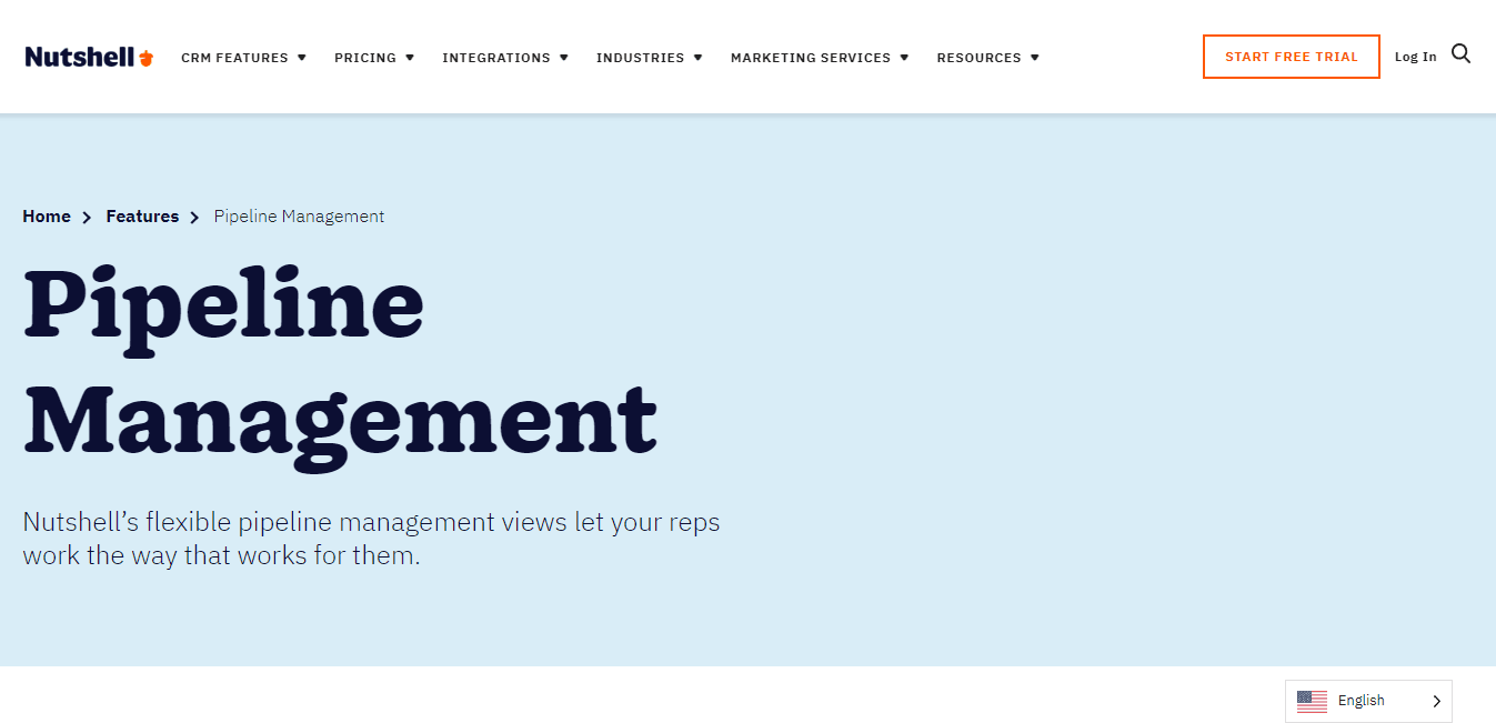 Nutshell, a sales pipeline management platform.