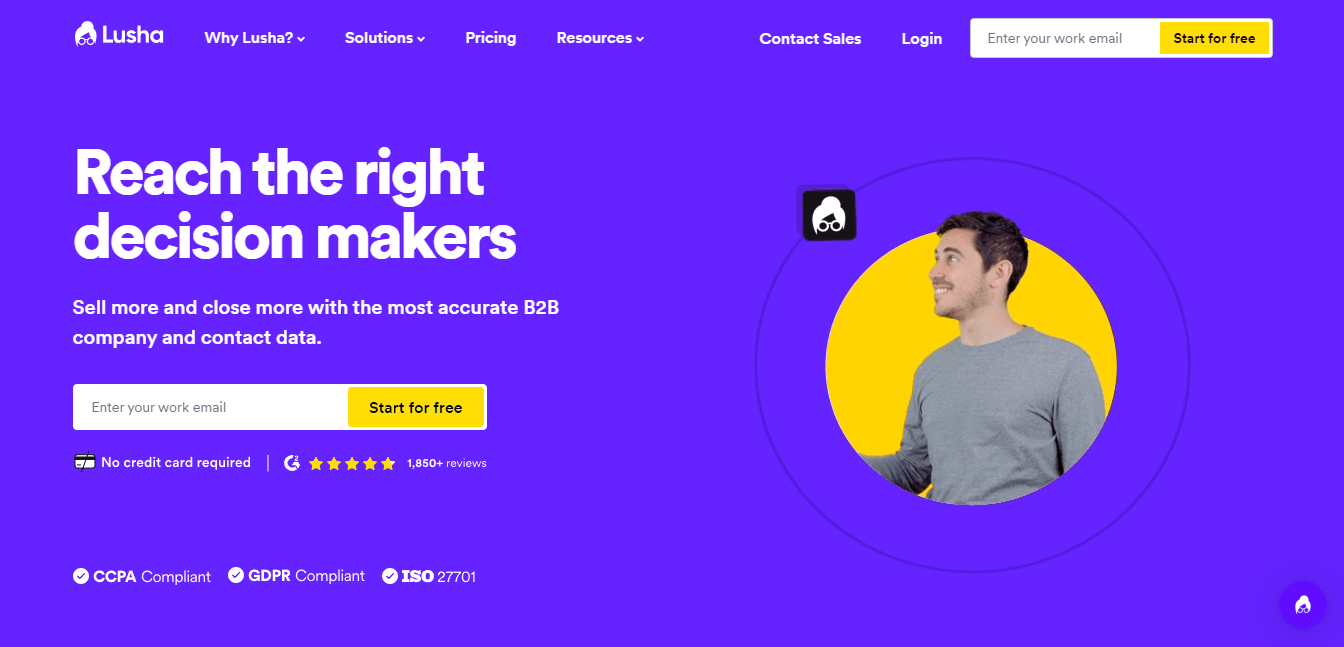 Lusha, a sales pipeline management tool.