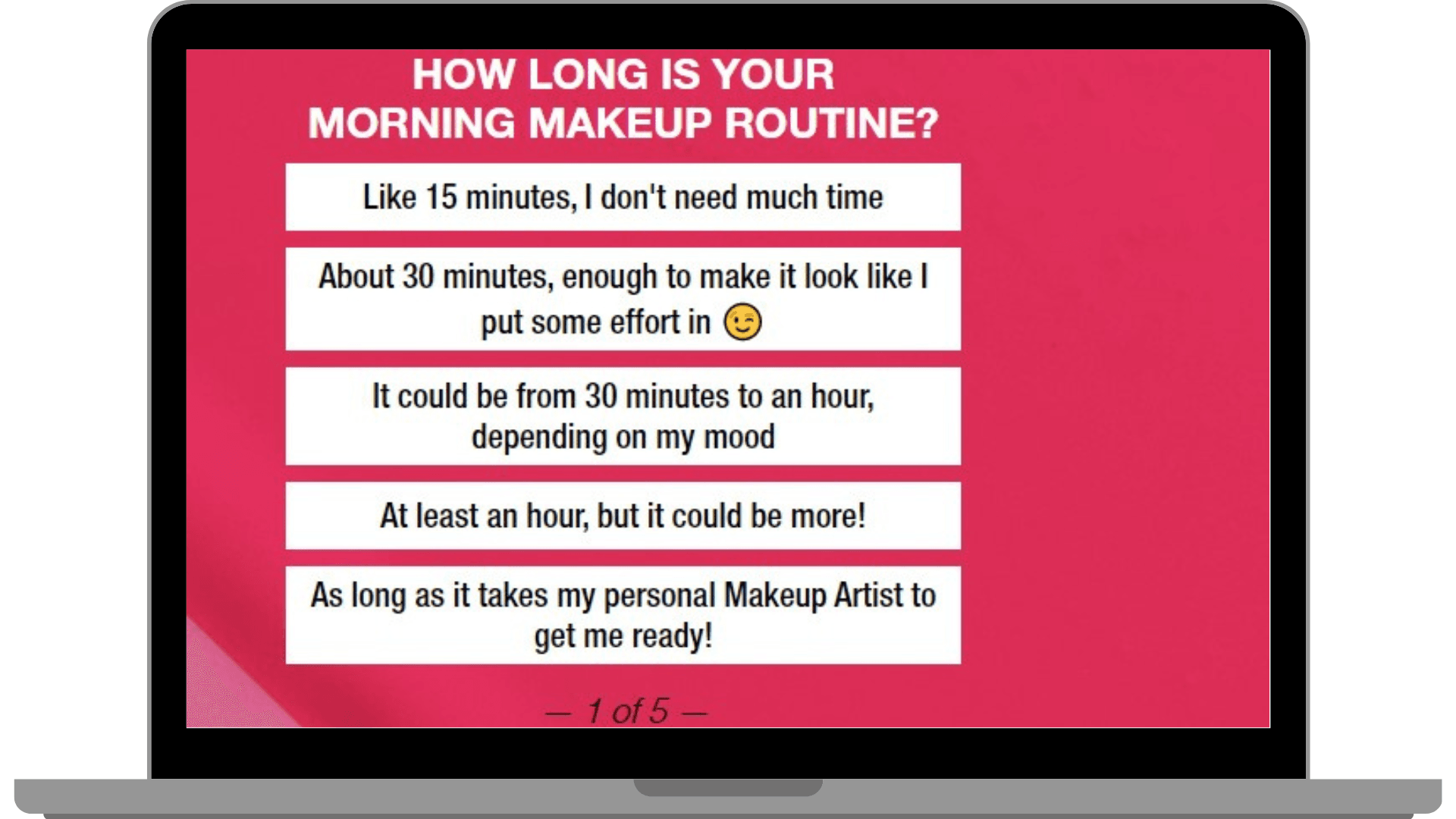 Fun filled Beauty Quiz of Maybelline for increasing sales engagement