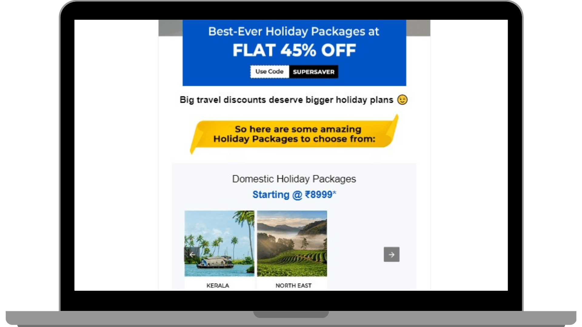 Offer Statement of Goibibo’s Email