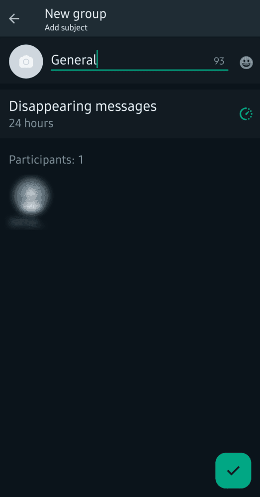 The group description field along with other group setup options you have to configure when creating a new group.