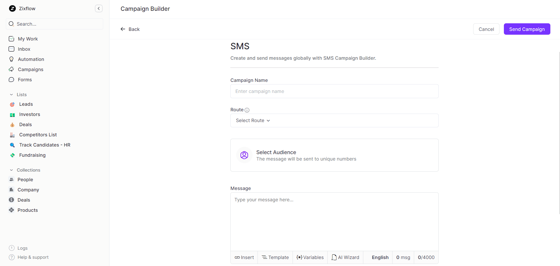 Zixflow’s modern SMS campaign builder intends to reach your customers at the right time with the latest updates.