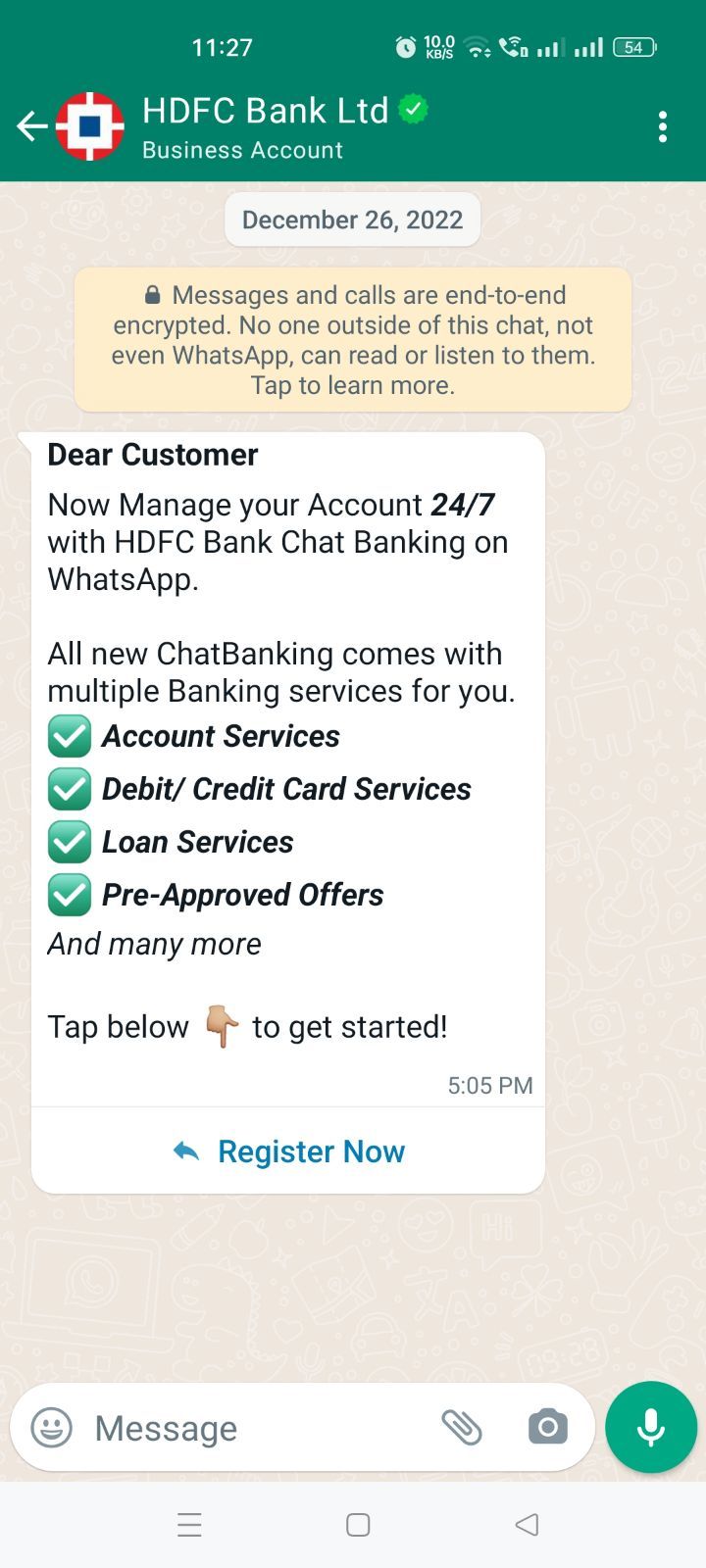 HDFC, a leading bank based in India, is sending personalized WhatsApp messages to trigger their customers’ purchasing psychology.