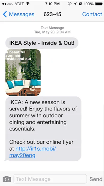 IKEA uses SMS marketing to engage with customers [Source- Falkon].