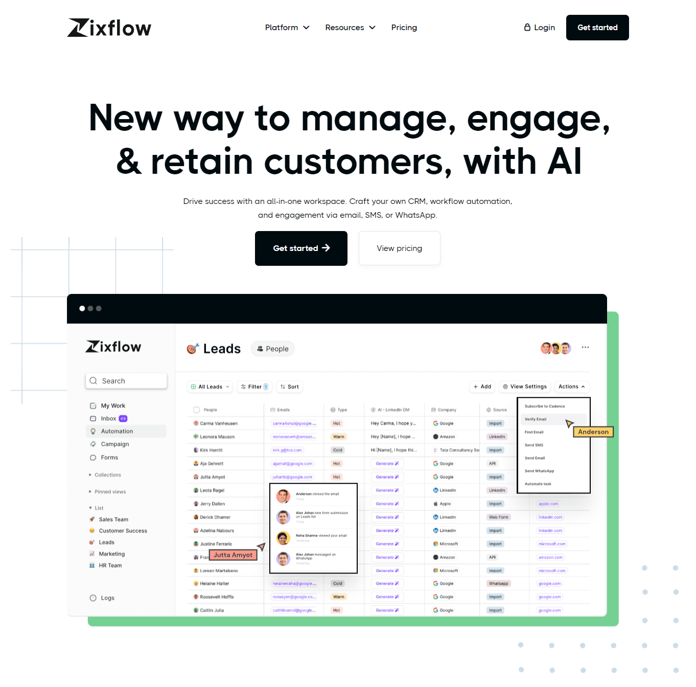 Zixflow, as a sales engagement platform.