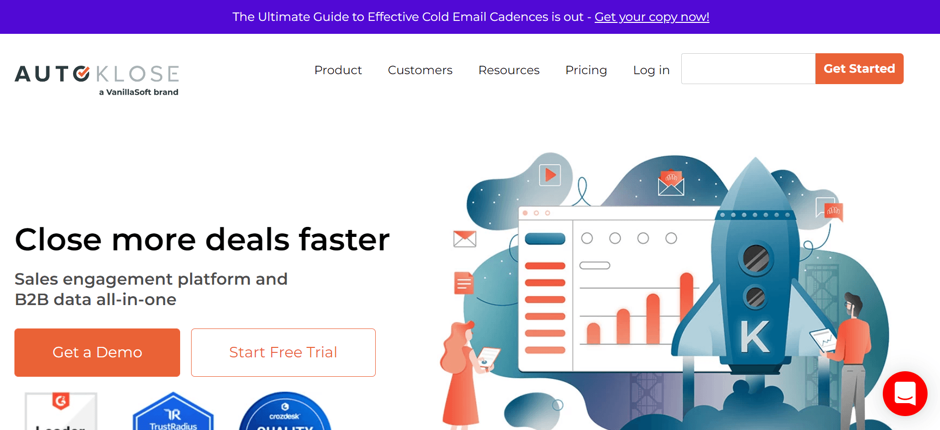 Autoklose, a sales engagement tool.