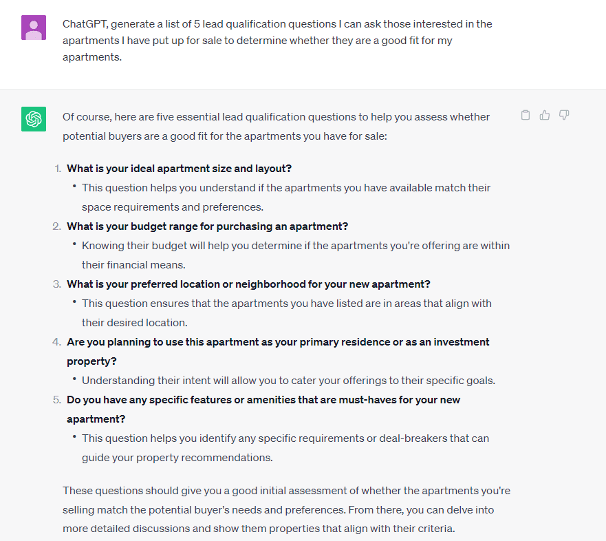 Qualify your leads efficiently with ChatGPT