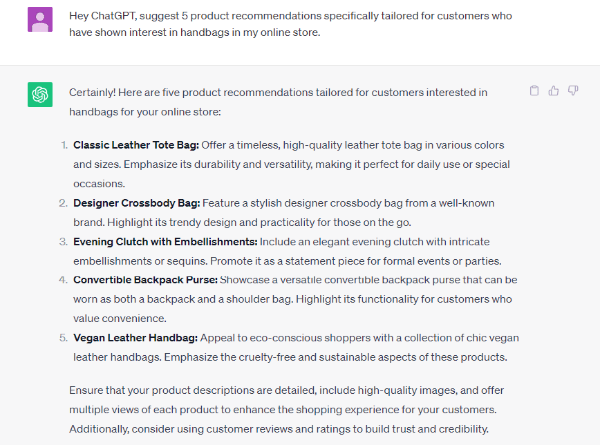 Use ChatGPT and increase revenue with the right product recommendations