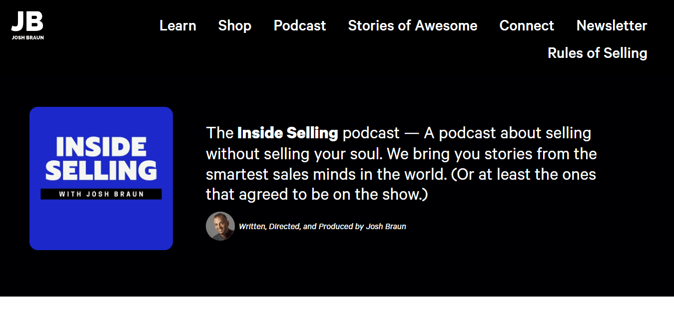 The Inside Selling sales engagement podcast. (Source)