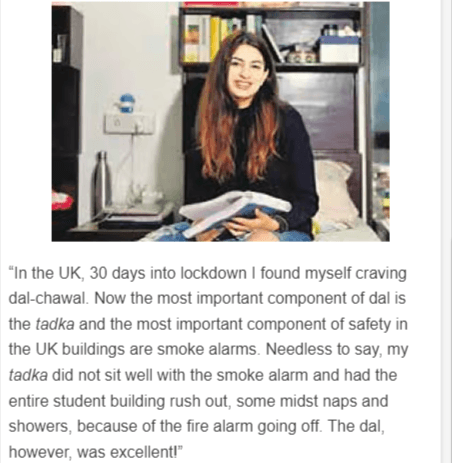 Humorous anecdotes of smoke alarms- (Source- Hindustan Times).