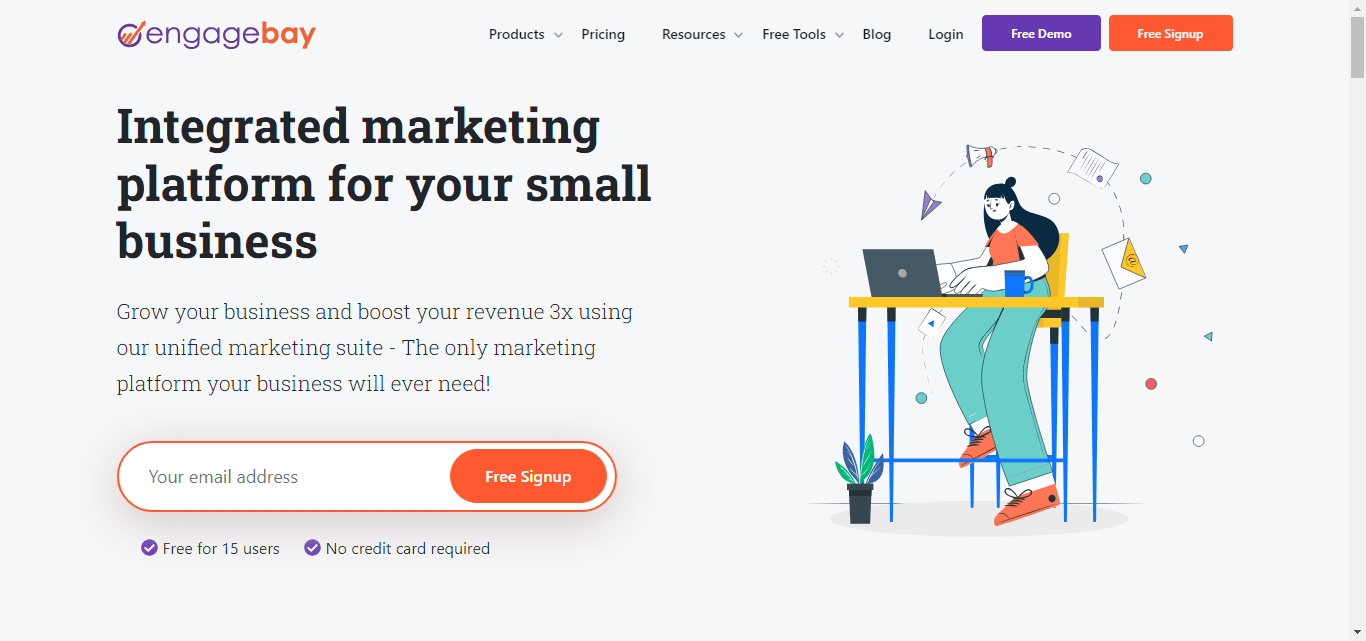 EngageBay, a comprehensive MSG91 alternative.