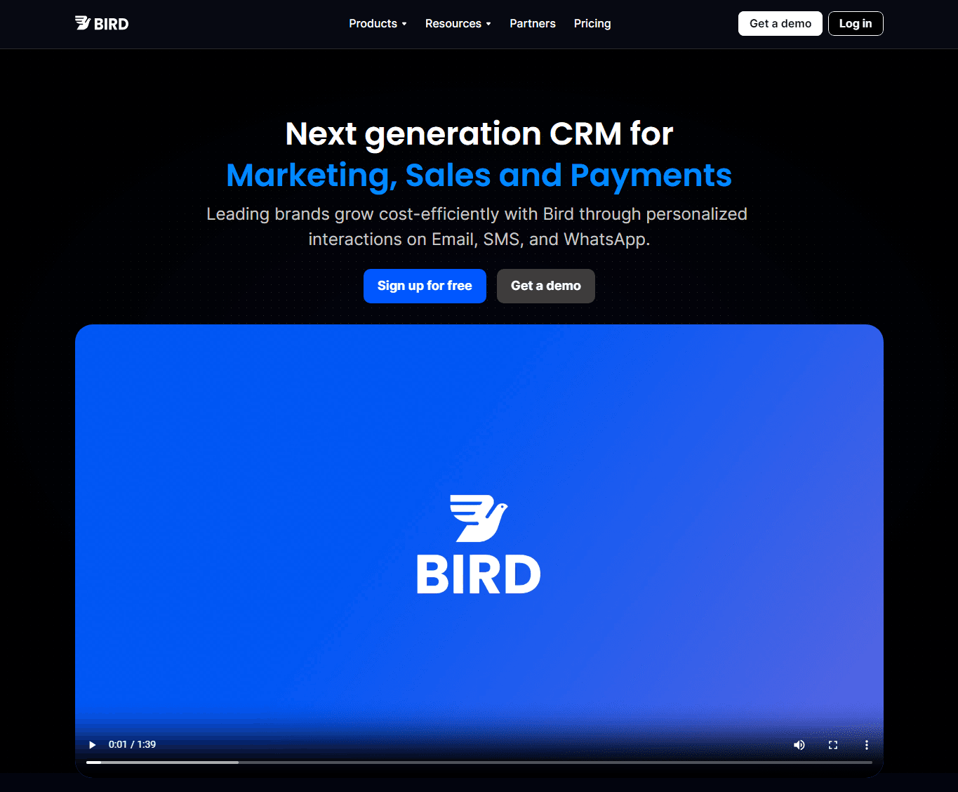 Bird, a CRM and marketing solution.