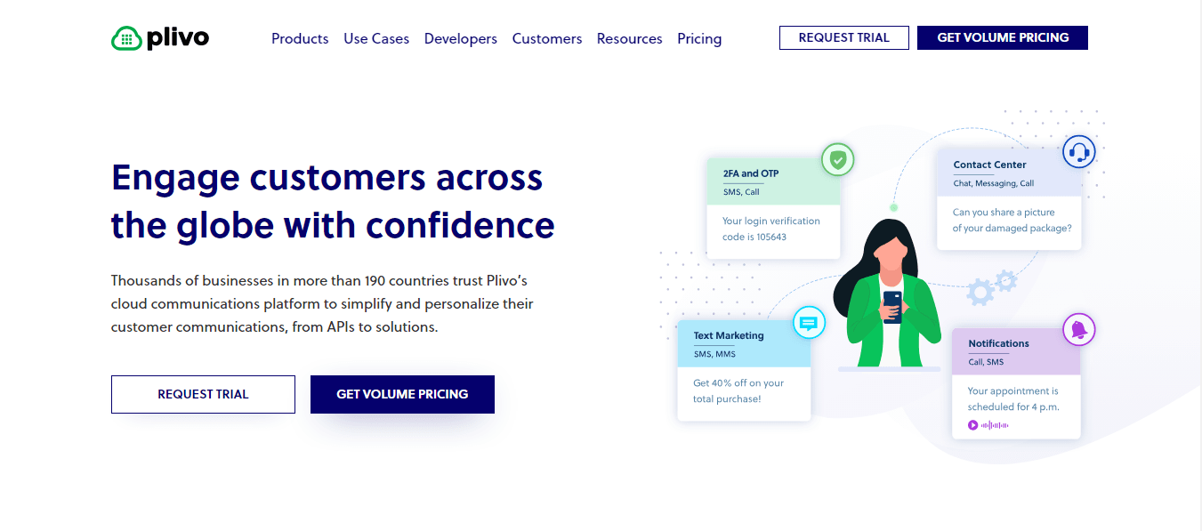 Plivo, a good MSG91 alternative.