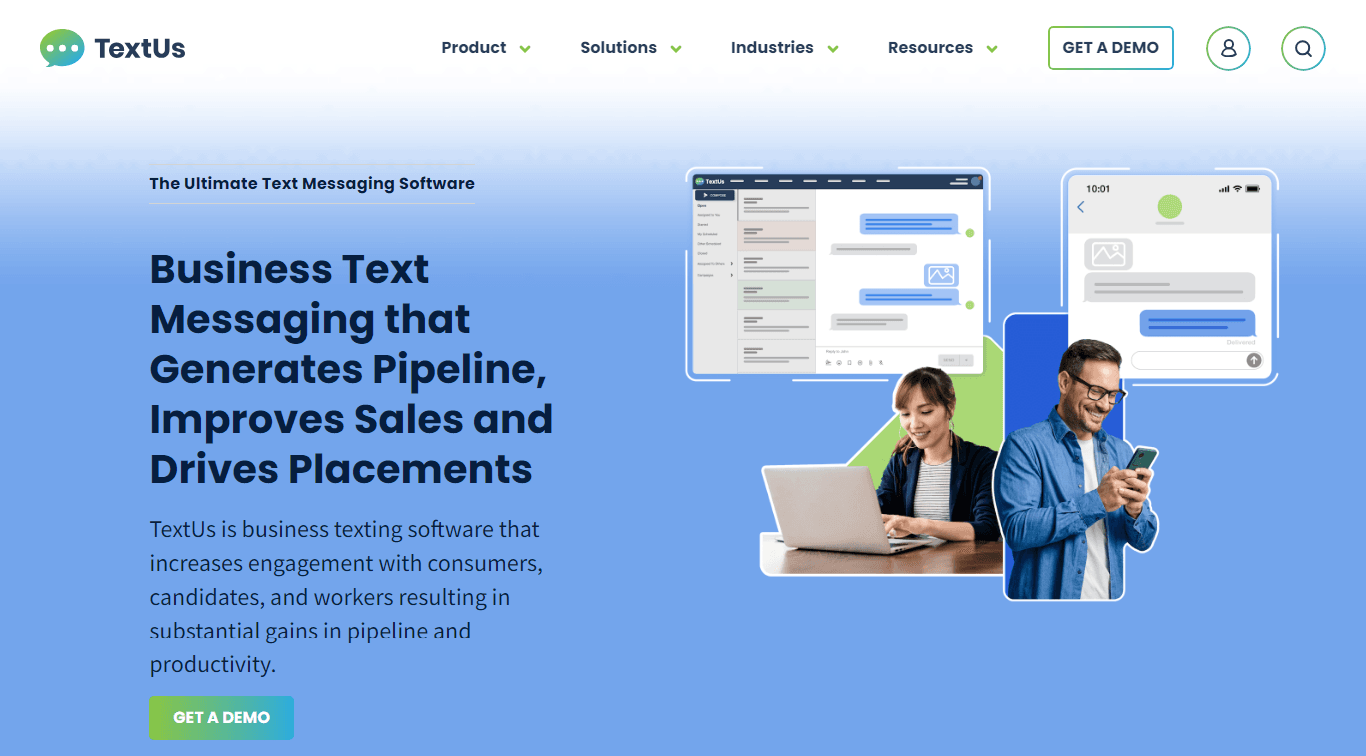 TextUs, a complete messaging solution.