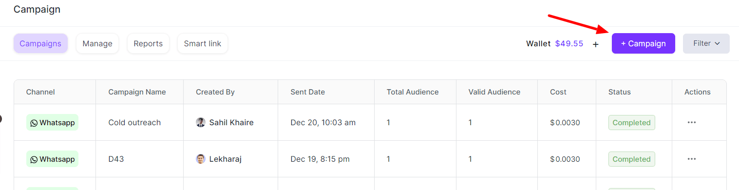 Highlighted new campaign option in Zixflow.