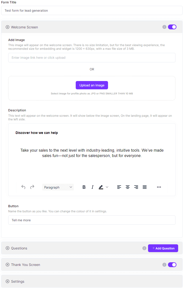 Zixflow's customizable forms for B2B sales to automate your lead-generation process.