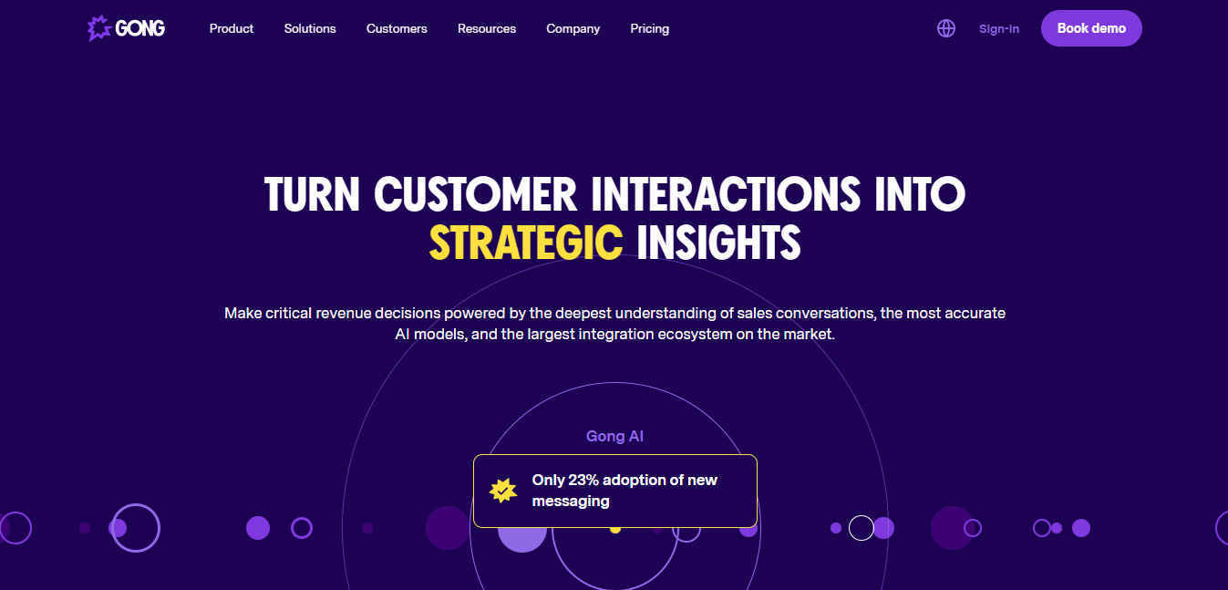 Get insights from conversations through Gong.