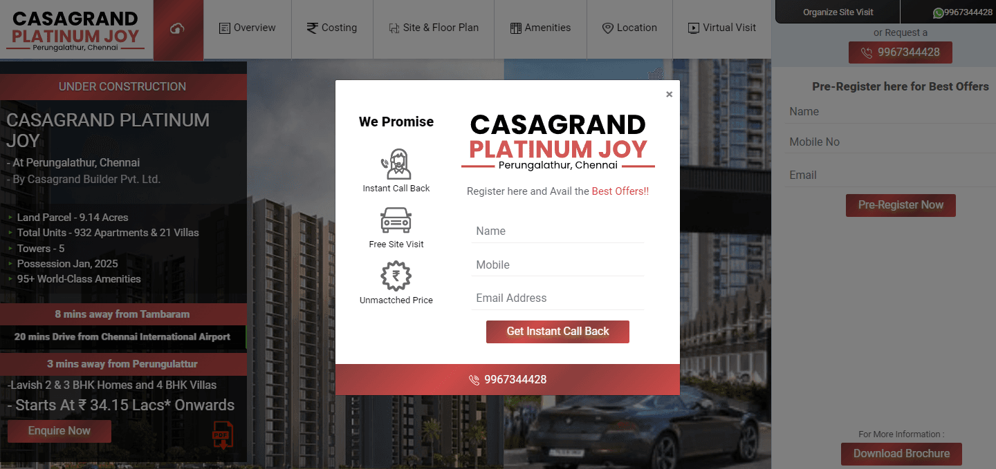Property cloud using custom forms built by using sales tools with ease to automate the lead generation process.