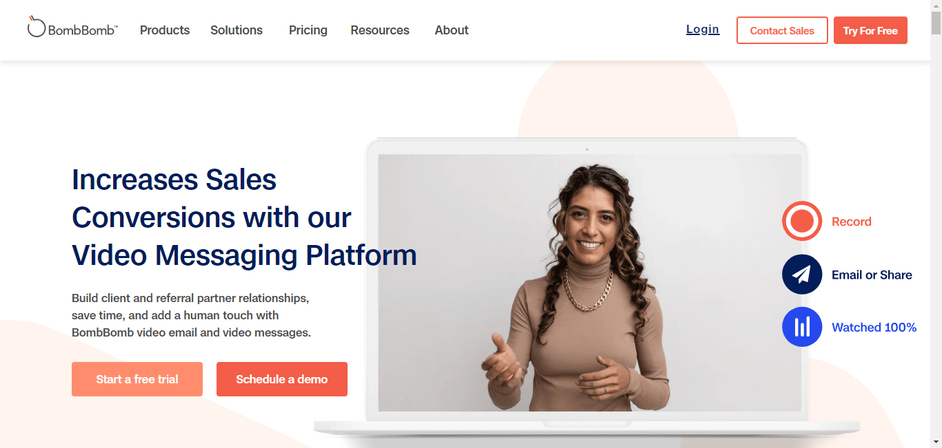 Personalize videos with BombBomb.