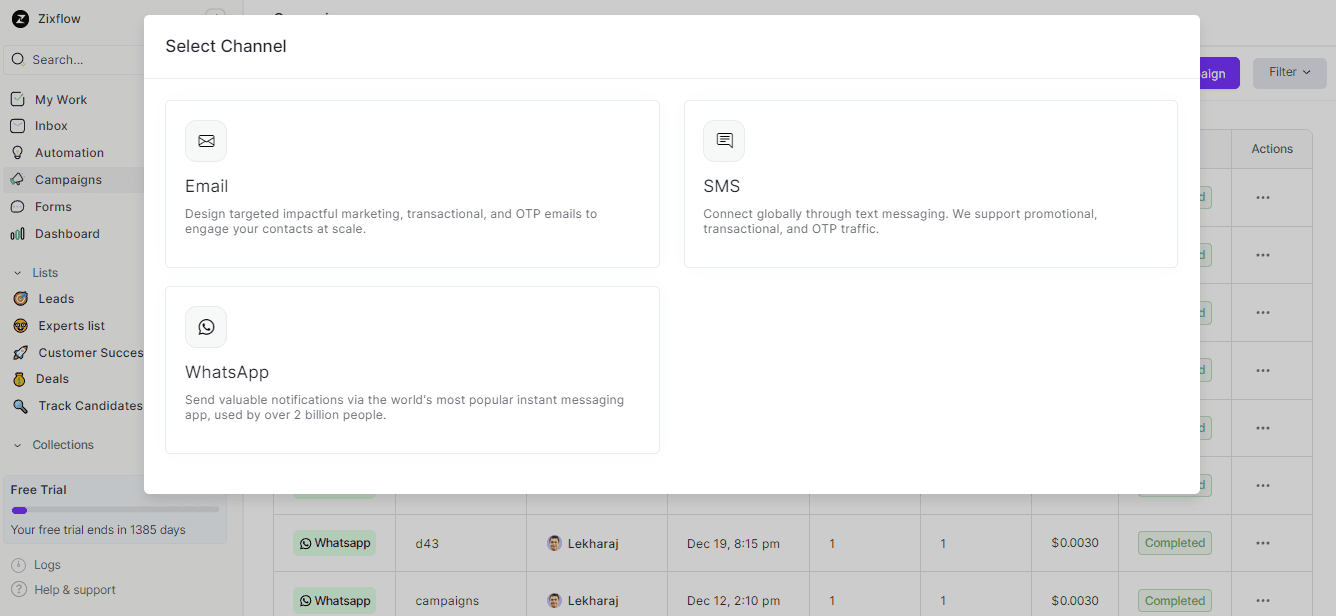 Zixflow provides multi-channel options.
