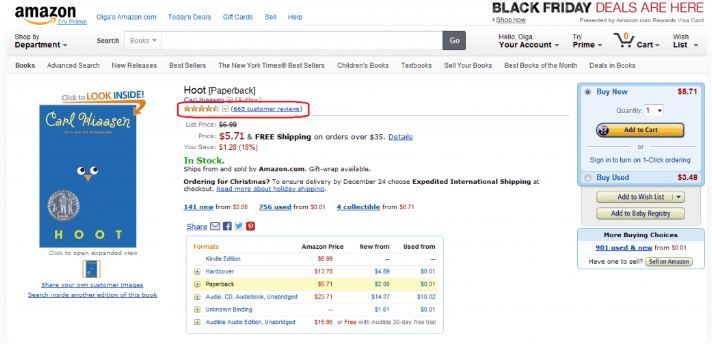 Look at this image and understand how Amazon implies SEO strategies on their product page.[Image source: SEO PowerSuite]
