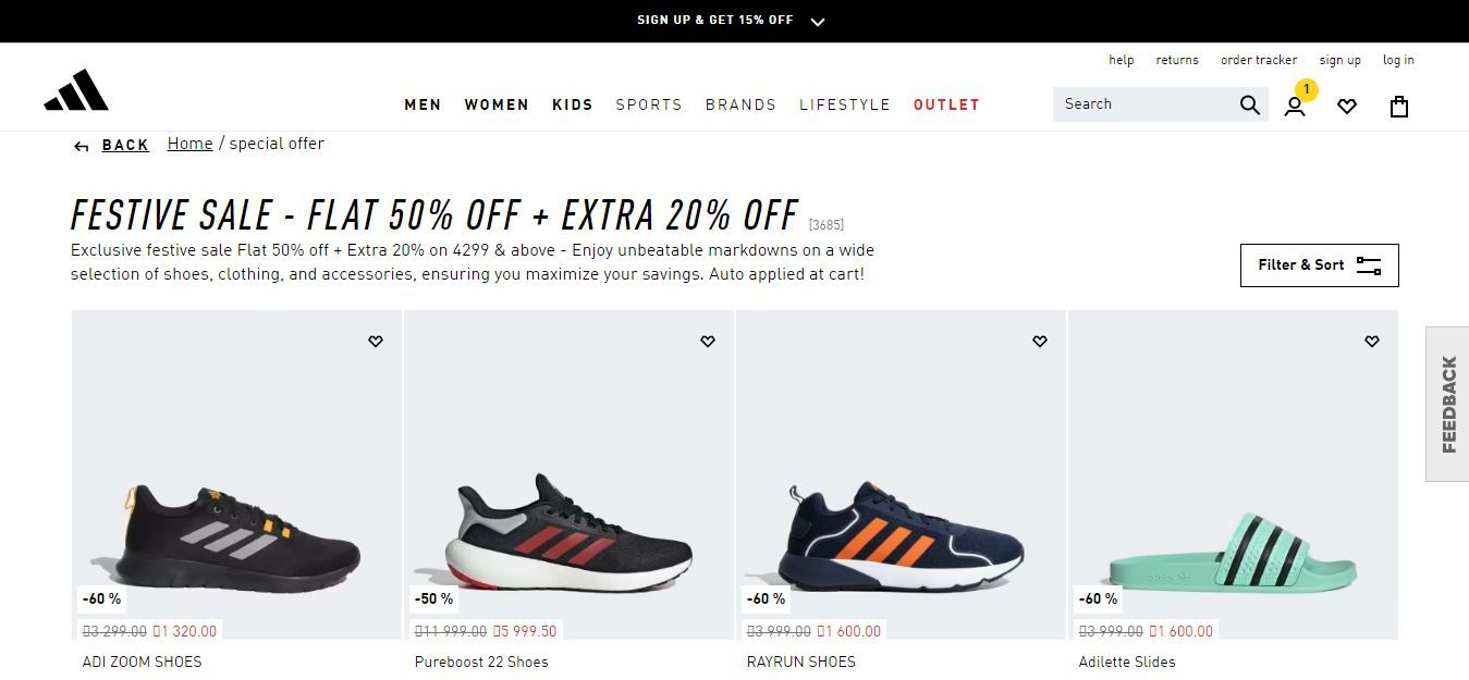 Adidas excels at creating a call to action that motivates customers to buy. Follow their lead to increase sales and achieve success.