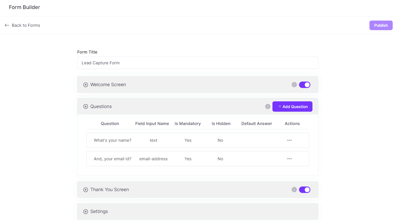 Lead capturing form builder of Zixflow lets you create and add a form to your site for easy lead generation.