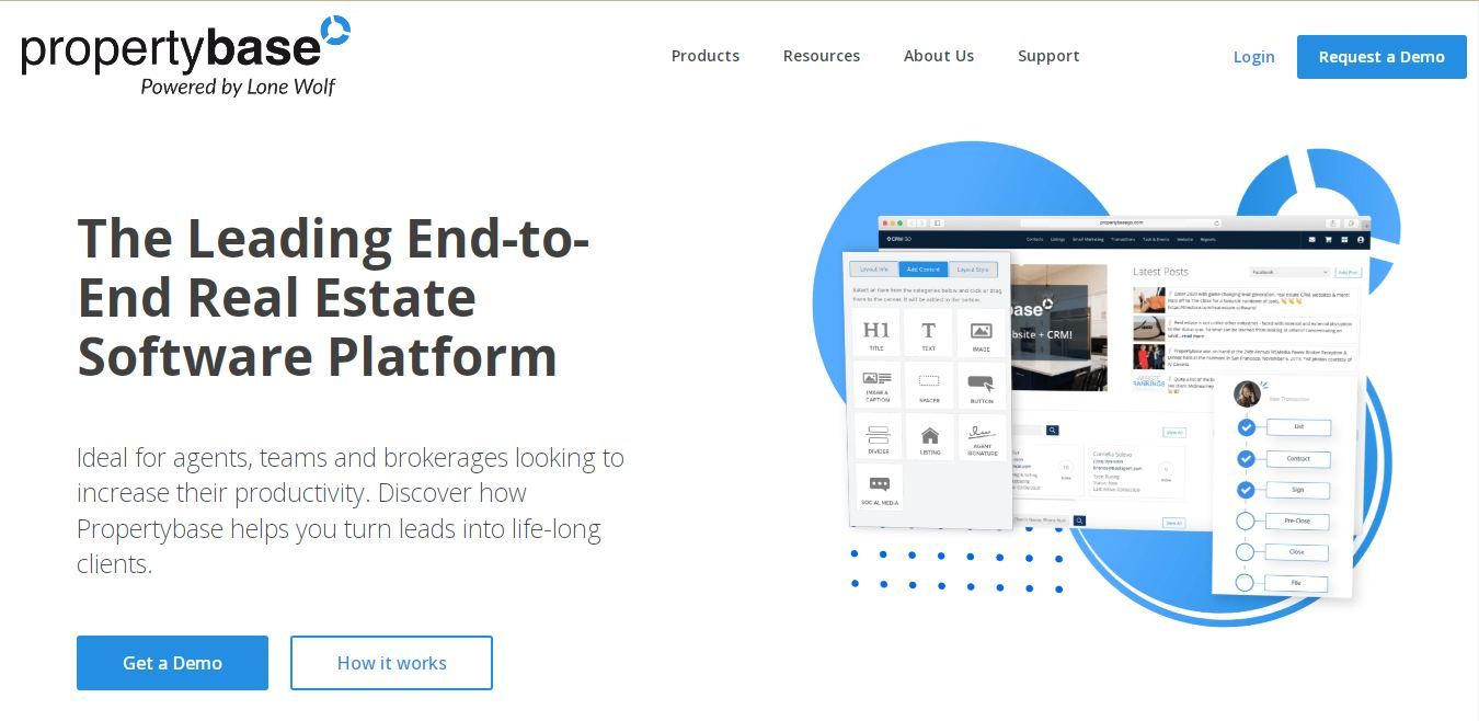Propertybase is a top-rated CRM that effectively handles your leads and automatically sends emails to your clients.
