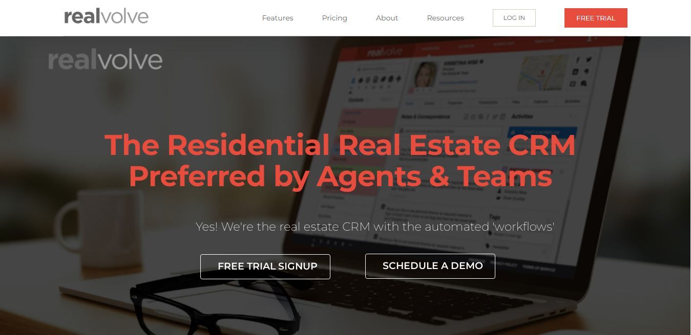 Realvolve is a top-notch real estate CRM solution that provides a user-friendly interface for interacting with your clients.
