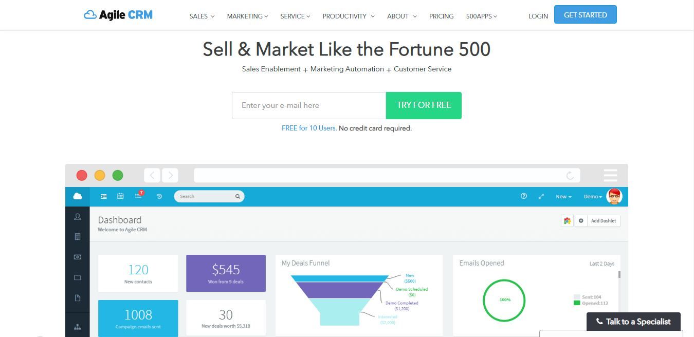 Agile is an excellent CRM solution for real estate that effectively manages all your campaign tasks.