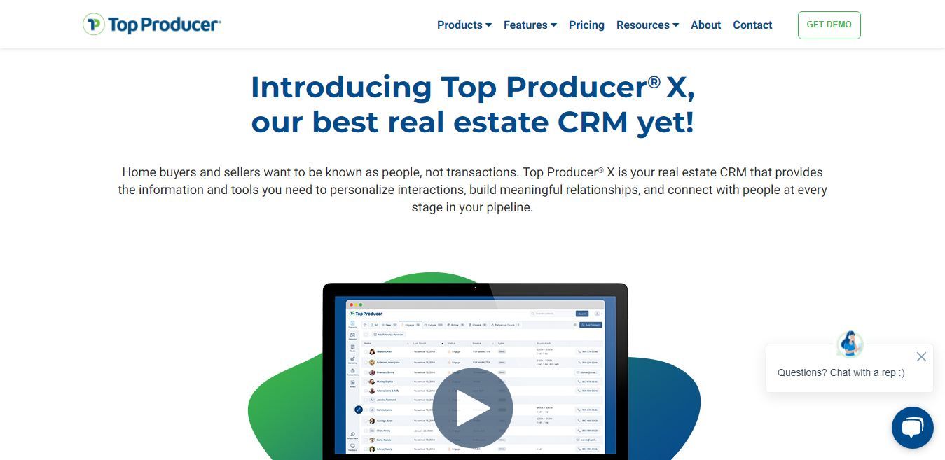 Top Producer is one of the top-notch real estate CRM solutions that helps you manage your contact information in one place.