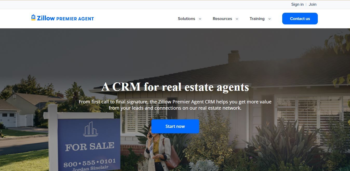 Zillow Premier Agent is one of the best real estate CRM solutions that provides an excellent mobile CRM app.