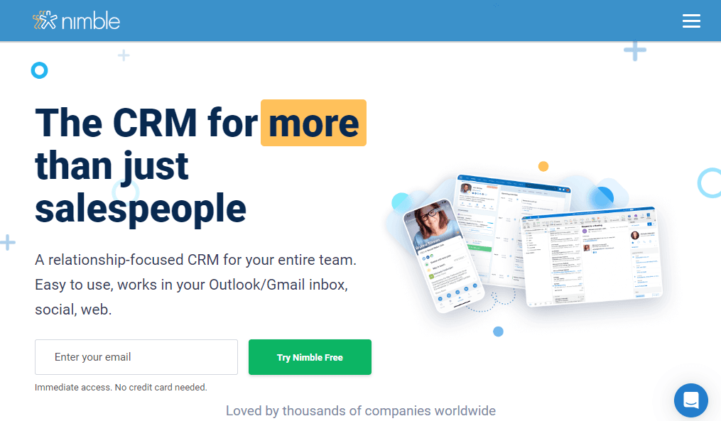 Make your accounting workflow efficient and easy to manage with the easy-integrating capabilities of Nimble CRM.