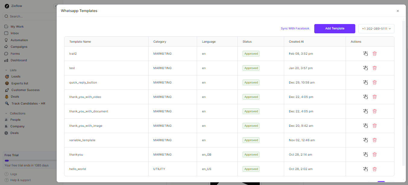 Zixflow provides ready-to-use communication templates.